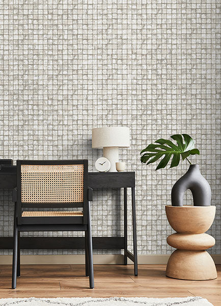Eade’s Kingsley Off-White Tiled Wallpaper Off-White
