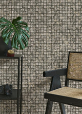 Advantage 4125-26756 Kingsley Grey Tiled Wallpaper