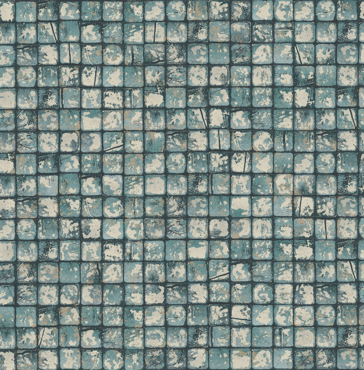 Eade’s Kingsley Blue Tiled Wallpaper Blue