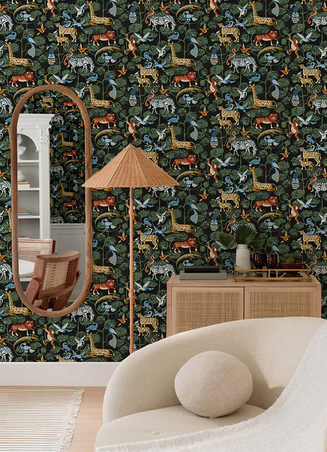 A-Street Prints 4135-27286 Rigby Multicolor Jungle Animals Wallpaper - Eade's Wallpaper