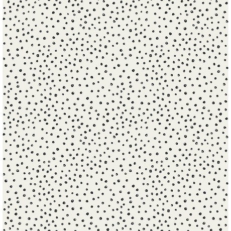 A-Street Prints 4135-27302 Cassie Black Petite Polka Wallpaper - Eade's Wallpaper