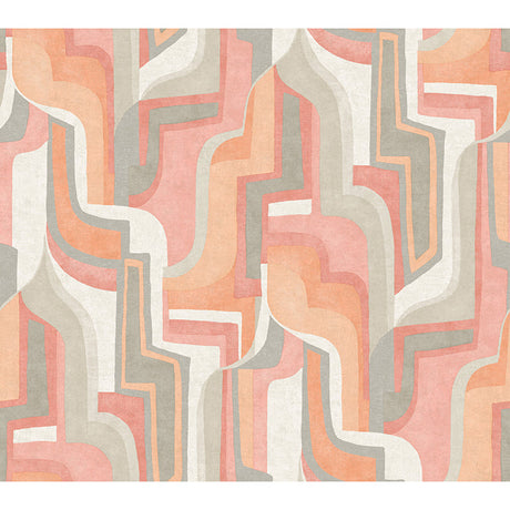 A-Street Prints 4135-72703 Tulum Blue Surreal Shapes Wallpaper - Eade's Wallpaper