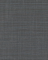 Warner 4140-3733 Premiere Charcoal Faux Linen Wallpaper