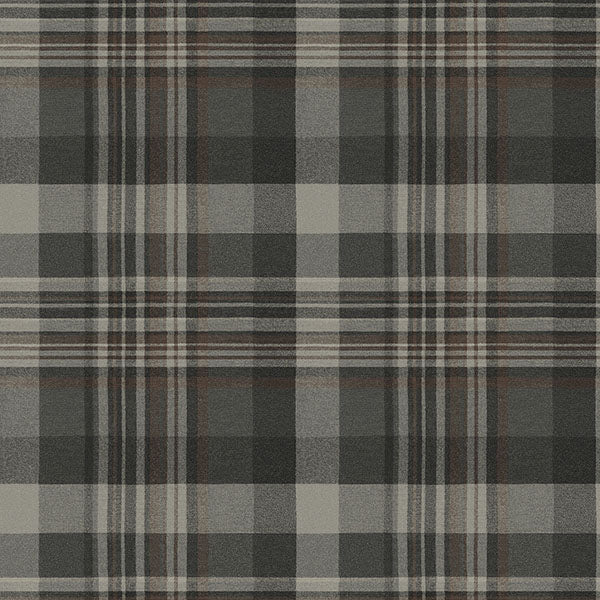 Chesapeake 4142-72632 Dutton Plaid Charcoal Wallpaper