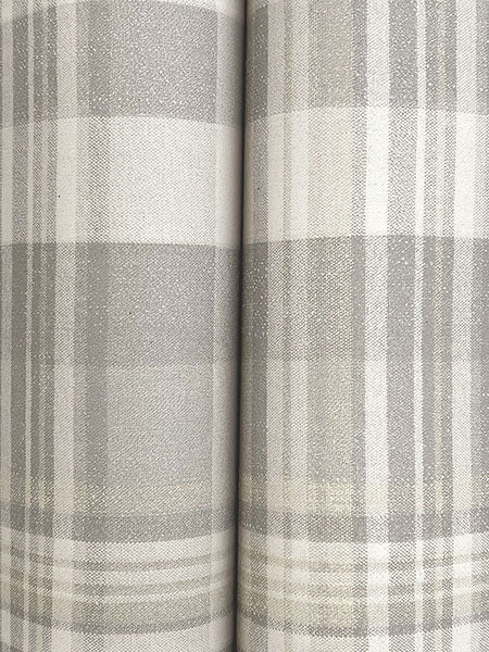 Chesapeake 4142-72634 Dutton Plaid Grey Wallpaper