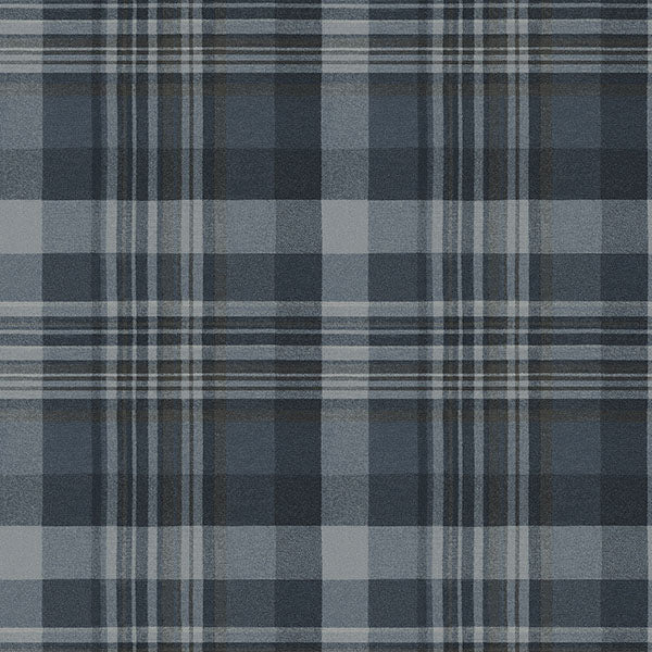 Chesapeake 4142-72635 Dutton Plaid Indigo Wallpaper