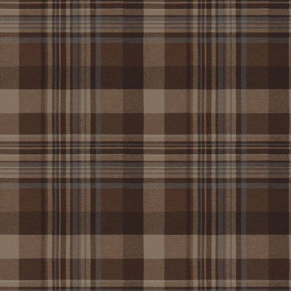 Chesapeake 4142-72636 Dutton Plaid Rust Wallpaper