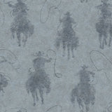 Chesapeake 4142-72637 Stockman Silhouette Blue Wallpaper