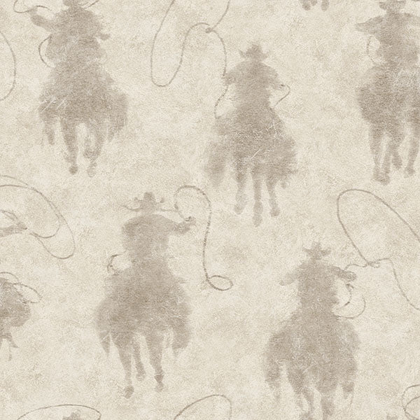 Chesapeake 4142-72638 Stockman Silhouette Light Grey Wallpaper