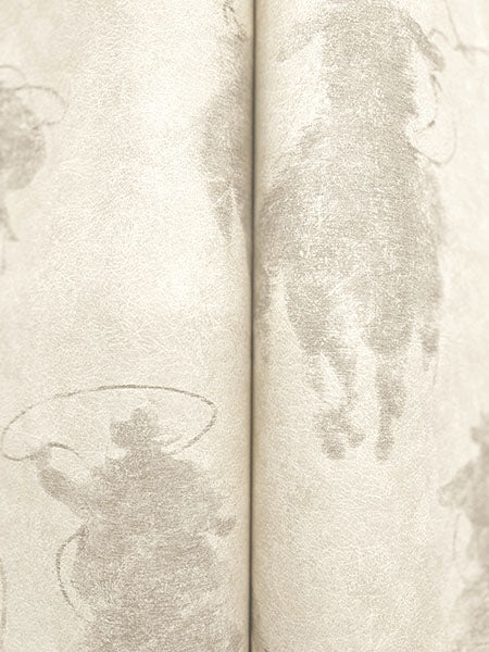 Chesapeake 4142-72638 Stockman Silhouette Light Grey Wallpaper