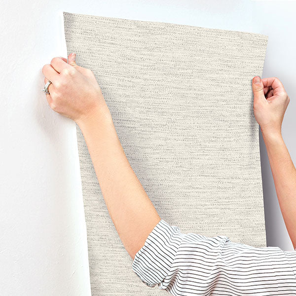 Chesapeake 4142-72647 Wool Texture Light Grey Wallpaper