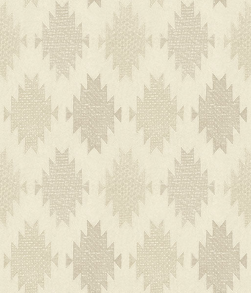 Chesapeake 4142-72662 Stitched Heirloom Khaki Wallpaper