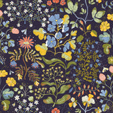 A-Street Prints 4143-22002 Groh Dark Blue Floral Wallpaper