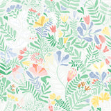 A-Street Prints 4143-22007 Brittsommar Light Green Woodland Floral Wallpaper