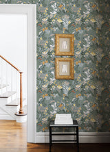 A-Street Prints 4143-22008 Brittsommar Slate Woodland Floral Wallpaper