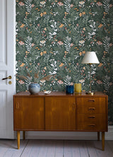 A-Street Prints 4143-22009 Brittsommar Evergreen Woodland Floral Wallpaper