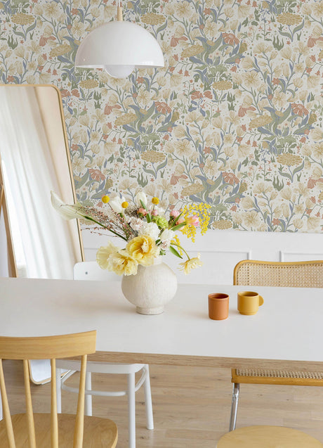 A-Street Prints 4143-22011 Hava Neutral Meadow Flowers Wallpaper