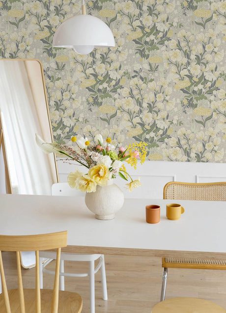 A-Street Prints 4143-22012 Hava Yellow Meadow Flowers Wallpaper