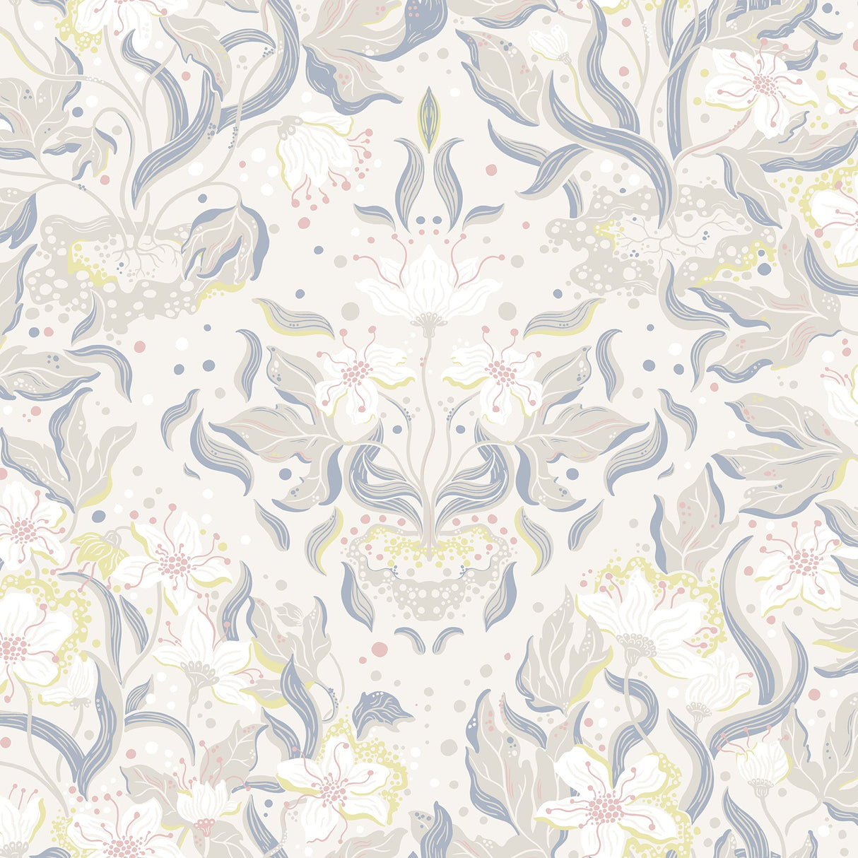 A-Street Prints 4143-22015 Lisa Bone Floral Damask Wallpaper
