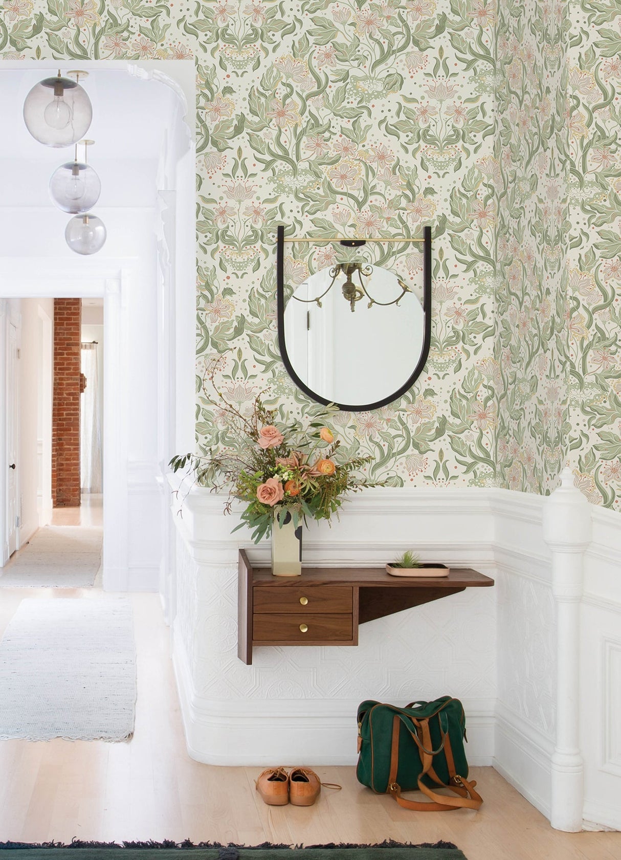 A-Street Prints 4143-22017 Lisa Olive Floral Damask Wallpaper