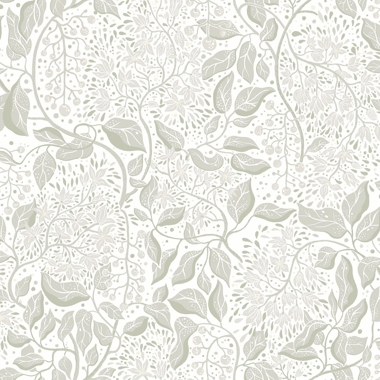 A-Street Prints 4143-22020 Turi Sage Twining Vines Wallpaper
