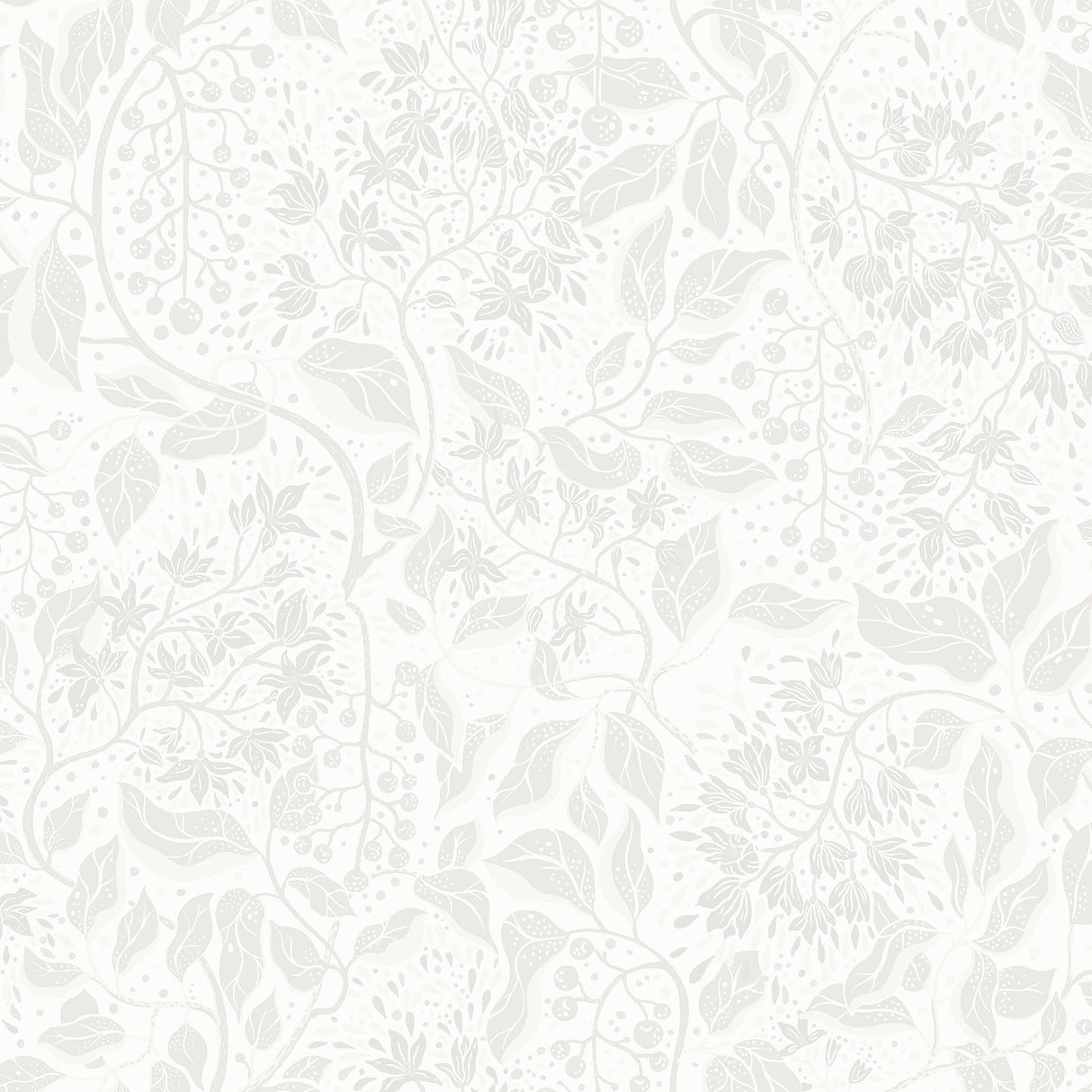 A-Street Prints 4143-22021 Turi Light Grey Twining Vines Wallpaper