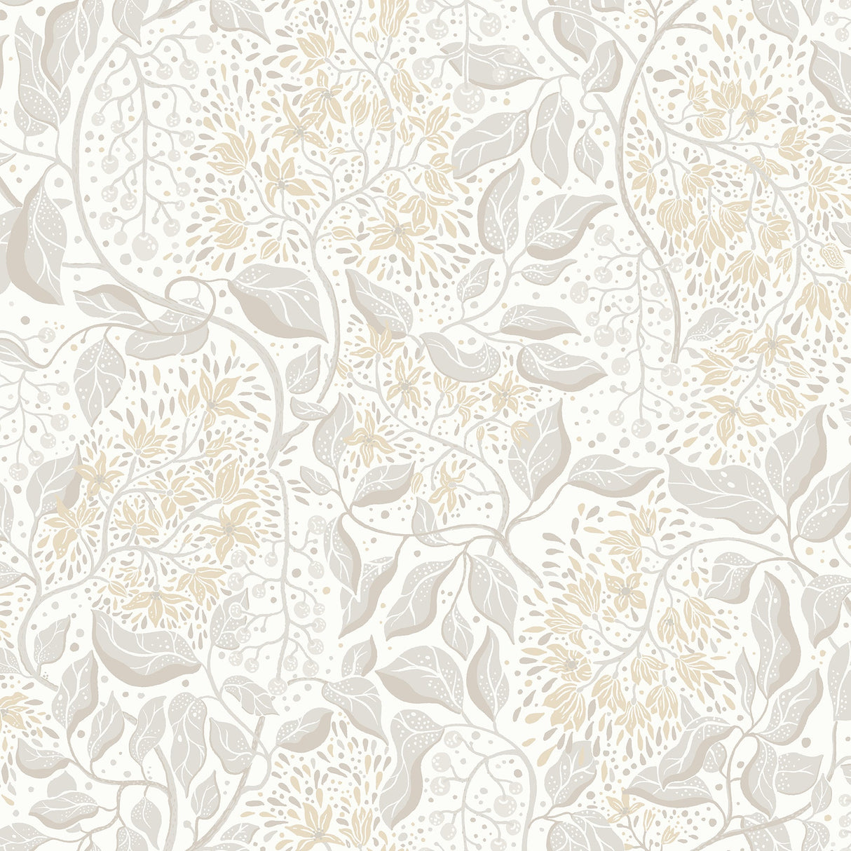 A-Street Prints 4143-22023 Turi Khaki Twining Vines Wallpaper