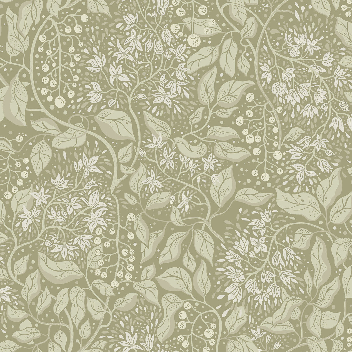 A-Street Prints 4143-22024 Turi Moss Twining Vines Wallpaper