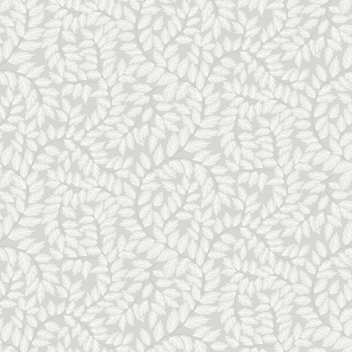 A-Street Prints 4143-34016 Lindlöv Grey Leafy Vines Wallpaper