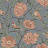 A-Street Prints 4143-34025 Bernadina Blue Rosebush Wallpaper