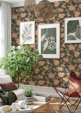 A-Street Prints 4143-34026 Bernadina Black Rosebush Wallpaper