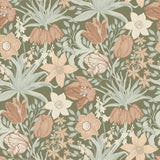 A-Street Prints 4143-34029 Cecilia Moss Tulip and Daffodil Wallpaper