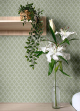 A-Street Prints 4143-34037 Trevor Moss Leaf Trellis Wallpaper