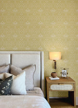 A-Street Prints 4143-34038 Mara Yellow Tulip Ogee Wallpaper