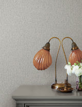 Advantage 4144-9110 Halliday Grey Faux Linen Wallpaper