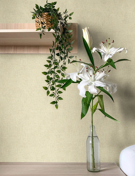 Advantage 4144-9120 Buxton Taupe Faux Weave Wallpaper