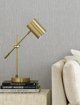 Advantage 4144-9157 Bowman Charcoal Faux Linen Wallpaper