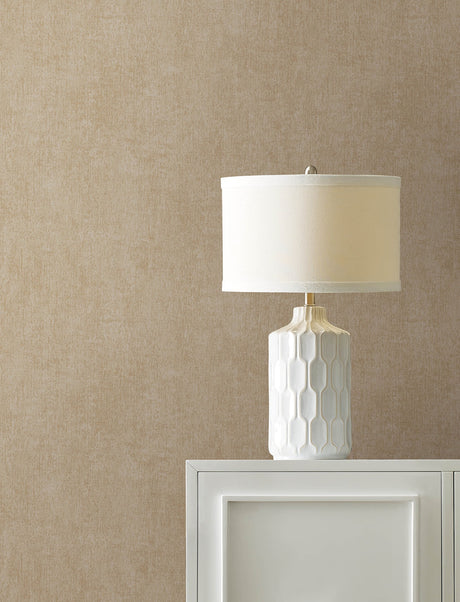 Advantage 4144-9167 Edmore Light Brown Faux Suede Wallpaper