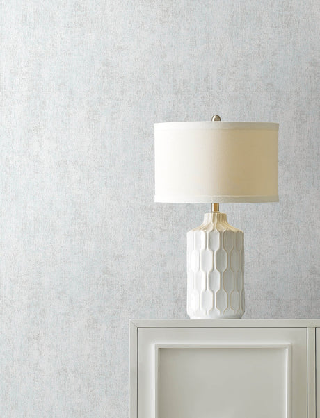 Advantage 4144-9168 Edmore Silver Faux Suede Wallpaper