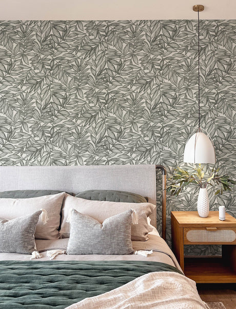 A-Street Prints 4146-27230 Rhythmic Leaf Wallpaper - Eade's Wallpaper