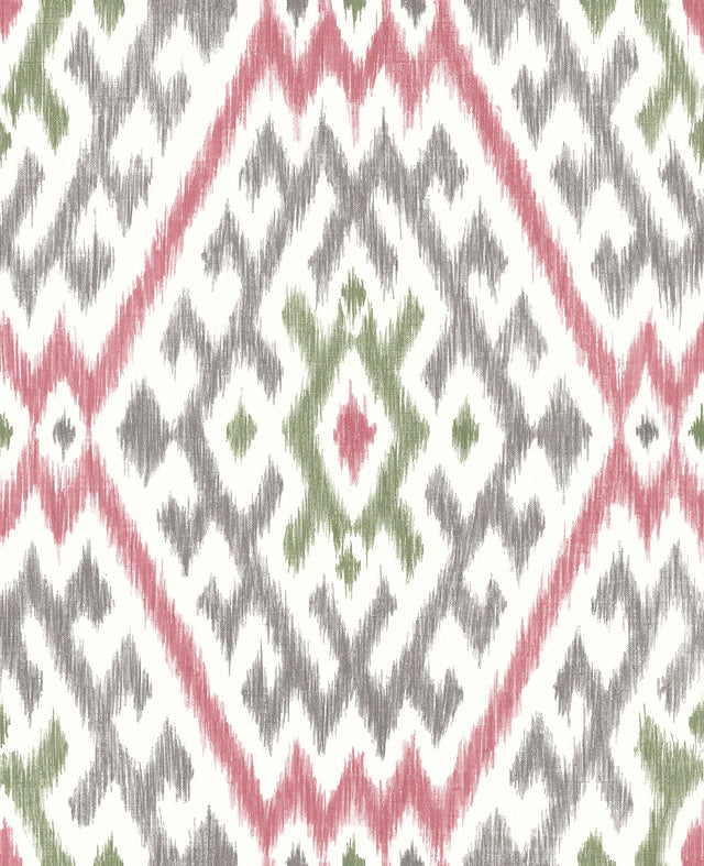 A-Street Prints 4146-27238 Solola Chartreuse Ikat Wallpaper - Eade's Wallpaper