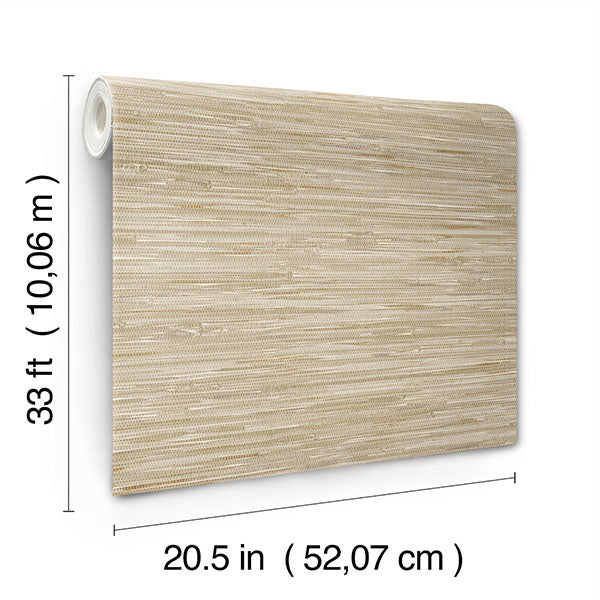 A-Street Prints 4147-27259 Exhale Light Brown Woven Faux Grasscloth Wallpaper - Eade's Wallpaper