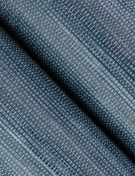A-Street Prints 4147-27260 Exhale Indigo Woven Faux Grasscloth Wallpaper - Eade's Wallpaper