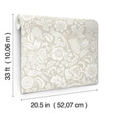 A-Street Prints 4147-27361 Marta Beige Floral Trail Wallpaper - Eade's Wallpaper