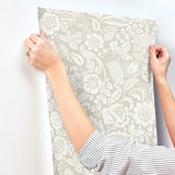 A-Street Prints 4147-27361 Marta Beige Floral Trail Wallpaper - Eade's Wallpaper
