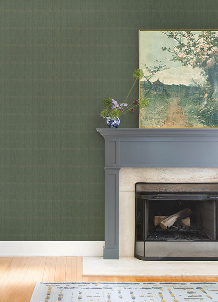 A-Street Prints 4147-27366 Somerset Evergreen Abstract Stripe Wallpaper - Eade's Wallpaper
