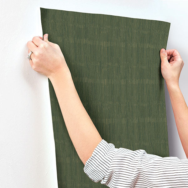 A-Street Prints 4147-27366 Somerset Evergreen Abstract Stripe Wallpaper - Eade's Wallpaper