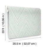A-Street Prints 4147-27368 Lainey Blue Stitched Chevron Wallpaper - Eade's Wallpaper