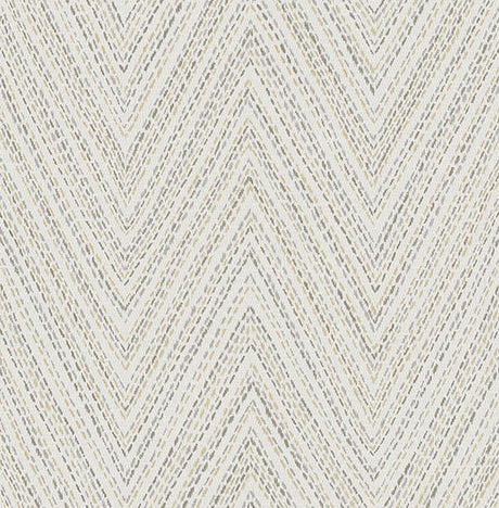 A-Street Prints 4147-27369 Lainey Neutral Stitched Chevron Wallpaper - Eade's Wallpaper