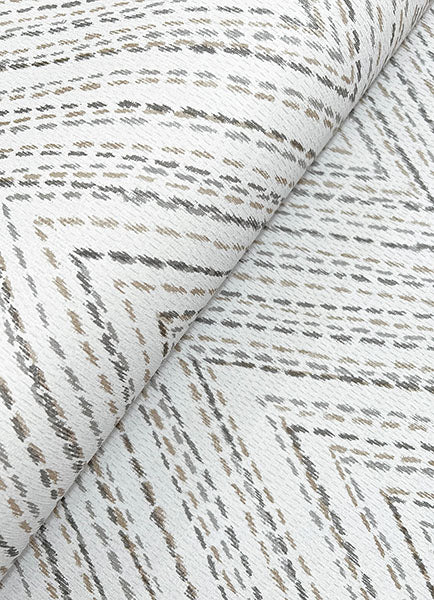 A-Street Prints 4147-27369 Lainey Neutral Stitched Chevron Wallpaper - Eade's Wallpaper